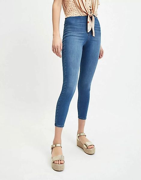 Miss Selfridge – Steffi – Eng und kurz geschnittene Jeans mit sehr hohem Bu günstig online kaufen