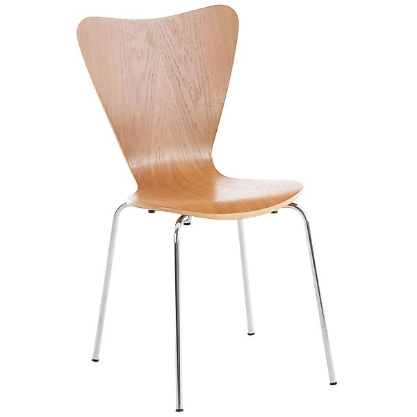 DELUKE Besucherstuhl BERLIN Holz Eiche 45x49x85cm Konferenzstuhl Wartezimme günstig online kaufen