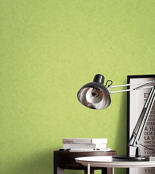 Newroom Vliestapete, Grün Tapete Uni Beton günstig online kaufen