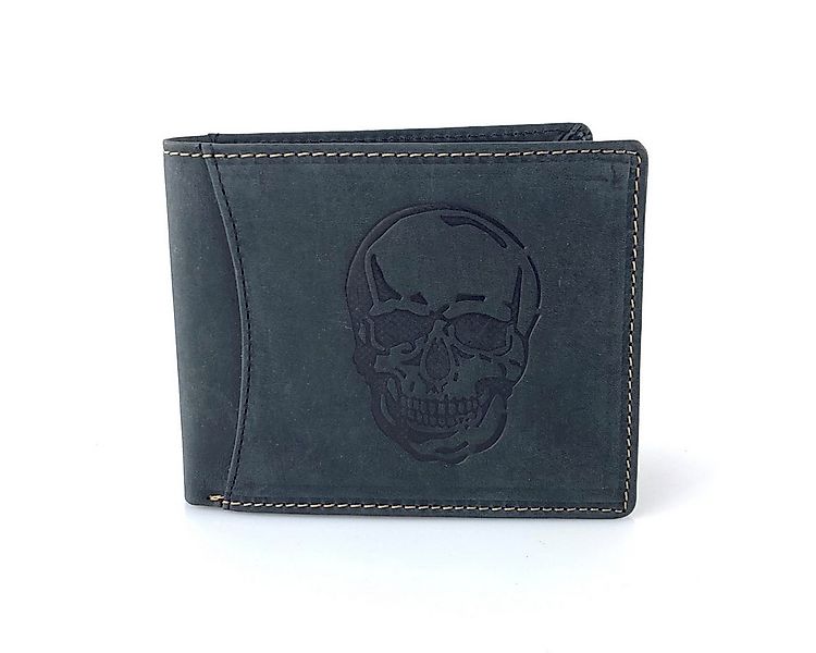 L&B Geldbörse Büffelleder Portemonnaie mit RFID-Schutz >2394-SKULL günstig online kaufen