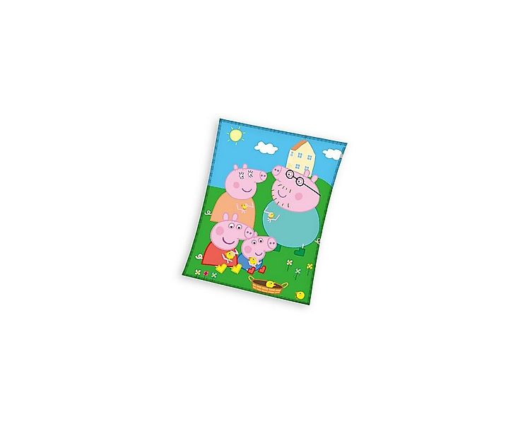 Wohndecke Peppa Wutz Decke 150x200cm – Kuscheldecke Picnic Fleece, Peppa Pi günstig online kaufen