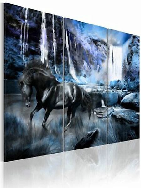 artgeist Wandbild Wasserfall in saphir Farben mehrfarbig Gr. 60 x 40 günstig online kaufen