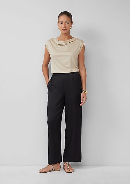 s.Oliver BLACK LABEL Stoffhose Fließende Wide-Leg-Hose günstig online kaufen