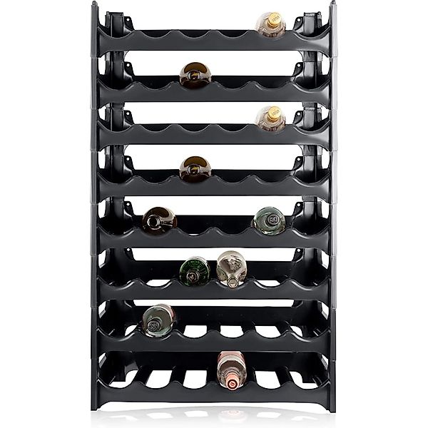PROREGAL CURVA Weinregal 8x Ebenen für 48 FlaschenHxBxT 96x60x30cmSchwarz günstig online kaufen