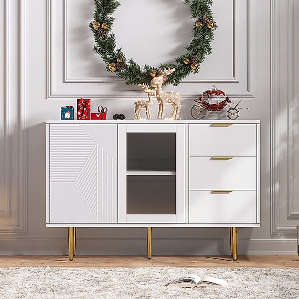 KLAM HOME Sideboard Kommode mit 3 günstig online kaufen