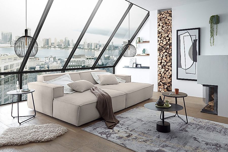 KAWOLA Big-Sofa SAMU, Couch Feincord verschiedene günstig online kaufen