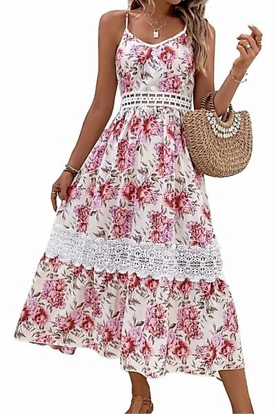 ENIX Sommerkleid Damen Maxikleid Sommerkleid bedrucktes Kleid modisch und s günstig online kaufen