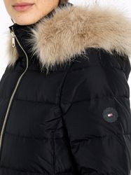 Tommy Hilfiger Steppmantel "HERITAGE DOWN TYRA COAT WITH FUR" mit Fellimita günstig online kaufen