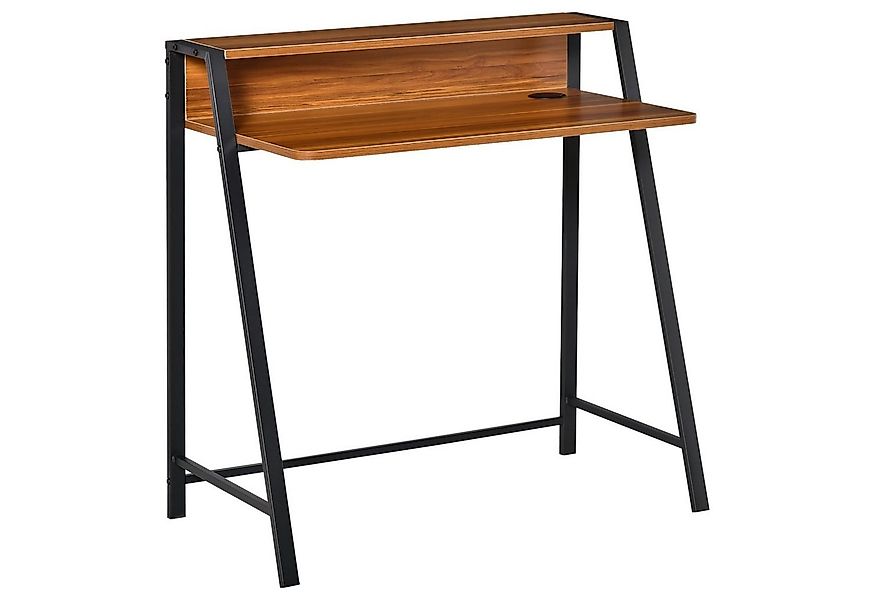 HOMCOM Schreibtisch Schreibtisch in Walnuss-Optik günstig online kaufen