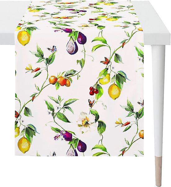 APELT Tischläufer "6851 SUMMERTIME, Sommerdeko, Sommer" mit Blüten und Früc günstig online kaufen