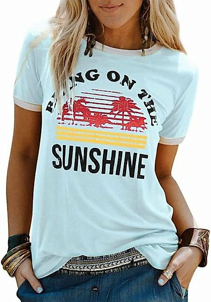 KIKI T-Shirt Sommerliches, lässiges, bedrucktes Rundhals-T-Shirt günstig online kaufen