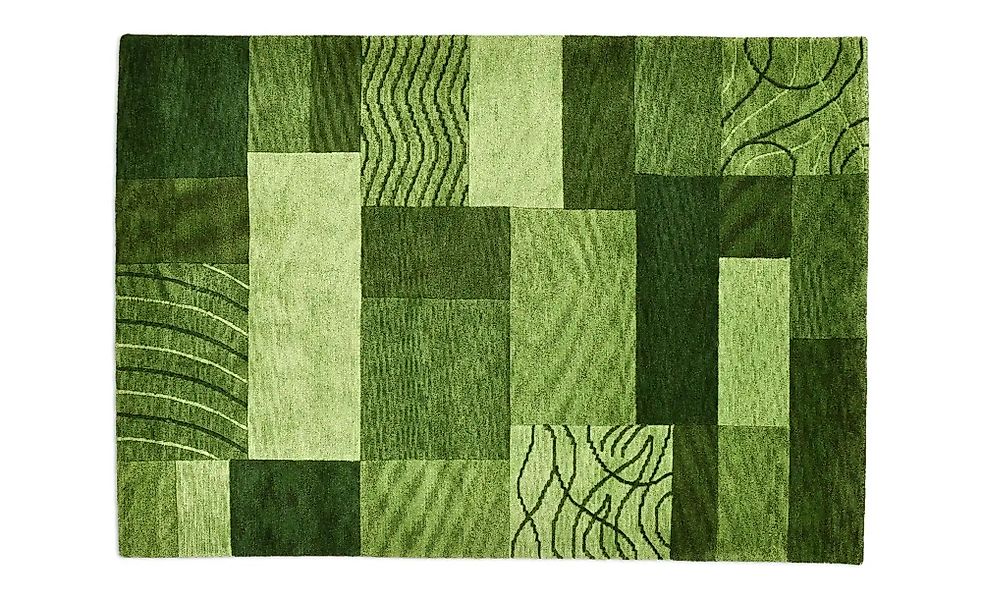 THEKO Wollteppich  Domas ¦ grün ¦ Wolle ¦ Maße (cm): B: 300 H: 1,2 Teppiche günstig online kaufen