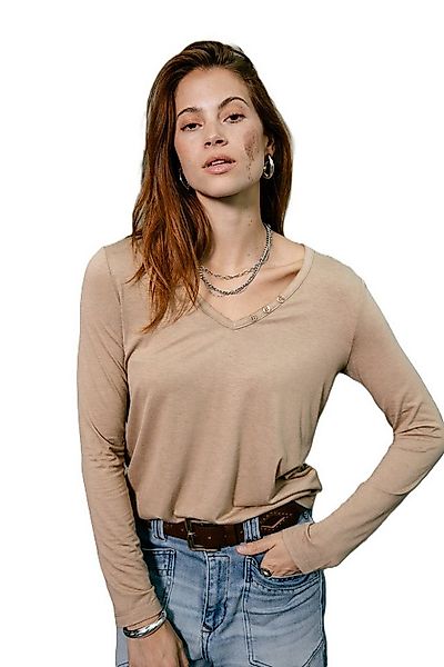 Freeman T. Porter Langarmshirt Torina Icon - Rücken Strass-Logo - Freeman T günstig online kaufen