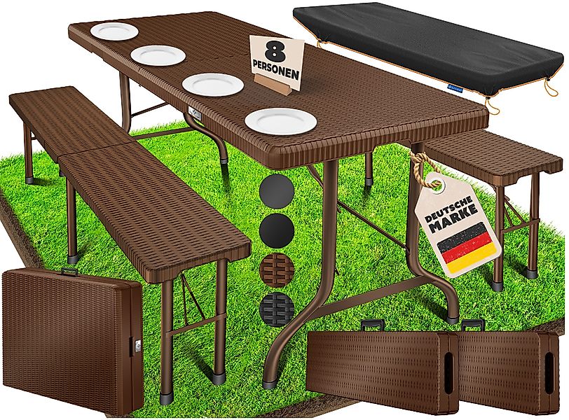 KESSER Bierzeltgarnitur, klappbar Festzeltgarnitur 3-teiliges Set günstig online kaufen
