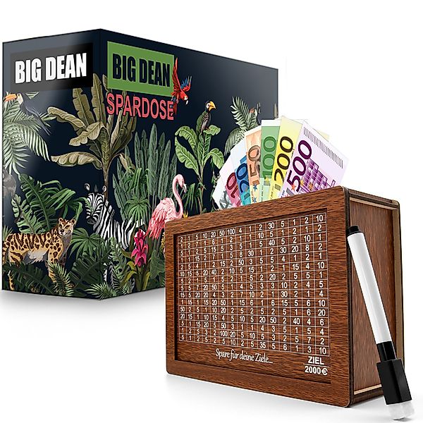 BigDean Spardose Spardose mit Ziel 2000€ günstig online kaufen