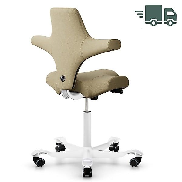 Abverkauf: HAG CAPISCO 8106 | Wollstoff Capture beige 6101 | Gestell weiß günstig online kaufen