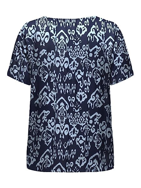 ONLY CARMAKOMA V-Shirt "CARMARRAKESH LIFE SS TOP V-NECK AOP" günstig online kaufen