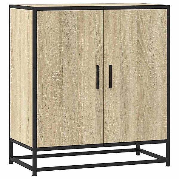 vidaXL Sideboard Sonoma-Eiche 68x35x76 cm Holzwerkstoff und Metall 848965 günstig online kaufen