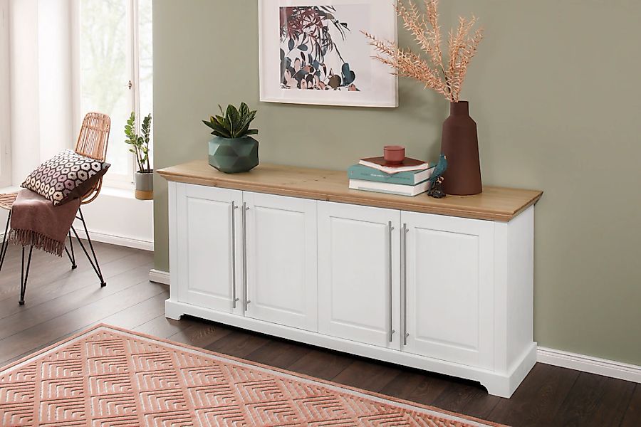 OTTO home Kommode "Meliss" aus massiver Kiefer, FSC zertifiziert, 4-türig, günstig online kaufen