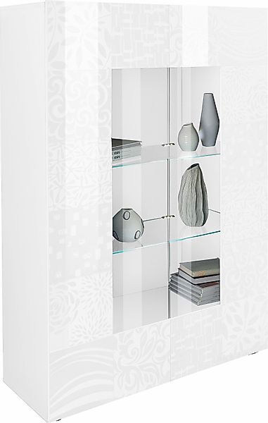 INOSIGN Vitrine "Miro", Stauraumvitrine, Höhe 166 cm mit dekorativem Siebdr günstig online kaufen