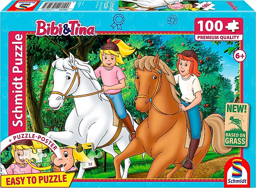Schmidt Spiele Puzzle Bibi & Tina, Sommerausritt, 100 Puzzleteile, Made in günstig online kaufen