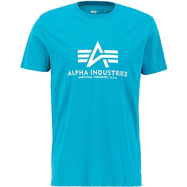 Alpha Industries  T-Shirts & Poloshirts Basic T-Shirt BL - blue lagoon günstig online kaufen