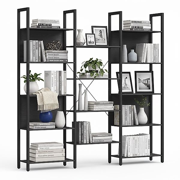 relaxdays Standregal Industrial Bücherregal 14 Ablagen, günstig online kaufen