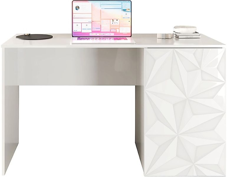 INOSIGN Schreibtisch »Prisma, Breite 120 cm, Tiefe 50 cm, mit Stauraum (1 T günstig online kaufen
