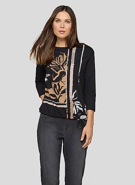 Rabe 3/4-Arm-Shirt mit Frontprint und Nieten günstig online kaufen