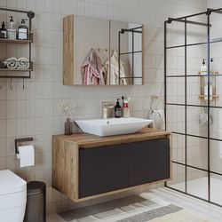 Roomart Badmöbel-Set ATL-3TLG-100, (Badezimmermöbel Set Unterschrank günstig online kaufen