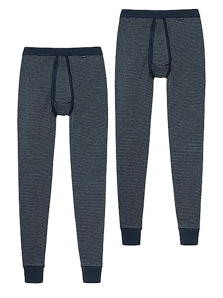 Schiesser Lange Unterhose Feinripp Melange (2-St) günstig online kaufen