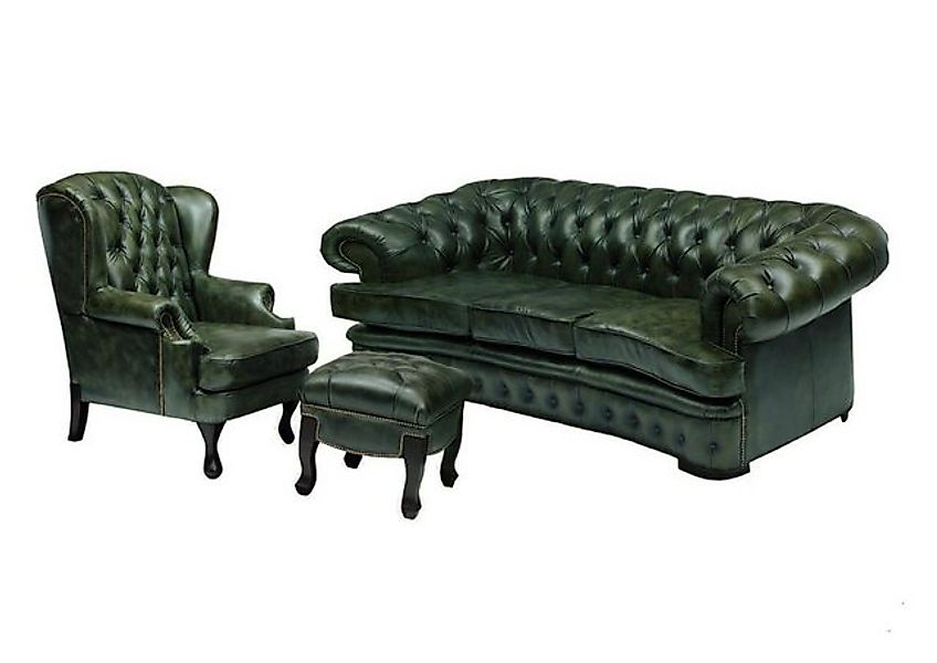 Salottini Polstergarnitur Luxus Chesterfield Kent Deluxe Sofagarnitur 3/1/H günstig online kaufen