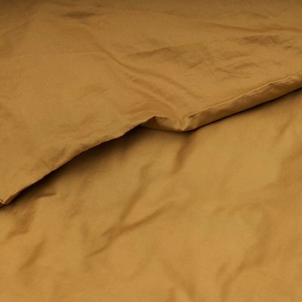 Hylia Bettwaescheset (135 x 200 cm) aus 100 % Baumwollsatin, dunkles Ocker günstig online kaufen