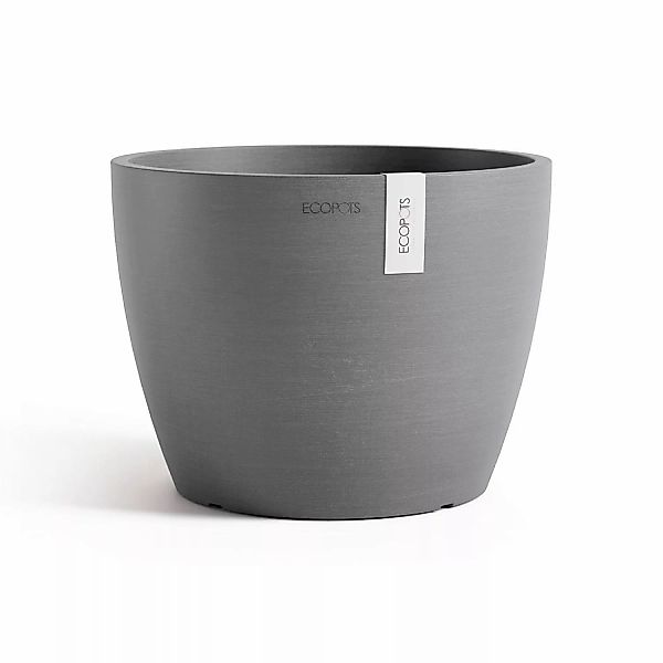 Ecopots Pflanztopf Stockholm Grau 23,2 cm x 17,6 cm günstig online kaufen