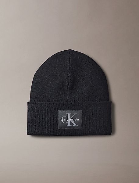 Calvin Klein Strickmütze "MONOLOGO PATCH BEANIE", Perfekt für den Alltag günstig online kaufen