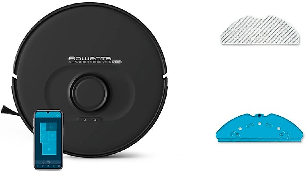 Rowenta Saugroboter »mit Wischfunktion X-Plorer 75S Neo, 2700 Pa Saugleistu günstig online kaufen