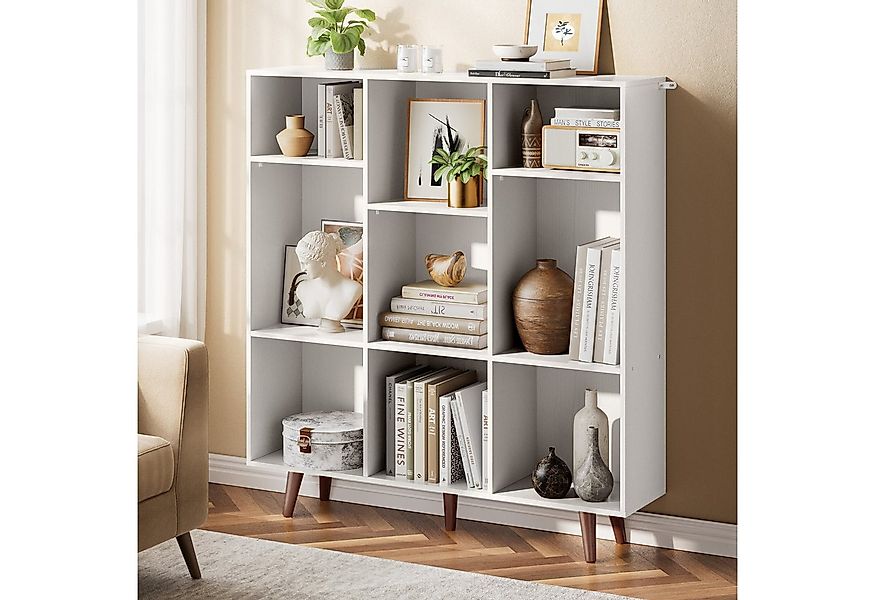 Totnz Bücherregal 5 Etagen mit 9 Würfelfächern -Hohes Bücherregal, 100x25x1 günstig online kaufen