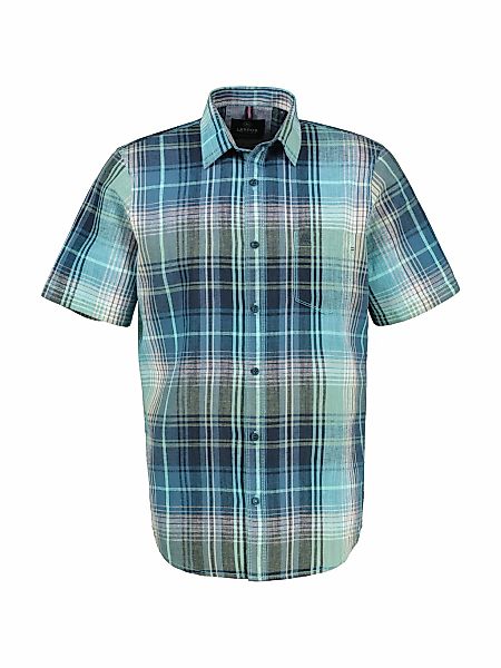 LERROS Kurzarmhemd "Sommerliches Karohemd mit Leinenanteil" günstig online kaufen