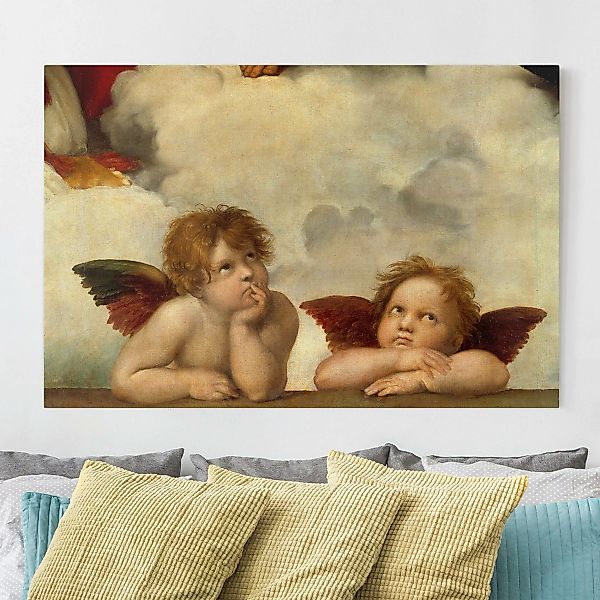 Leinwandbild Kunstdruck - Querformat Raffael - Zwei Engel günstig online kaufen