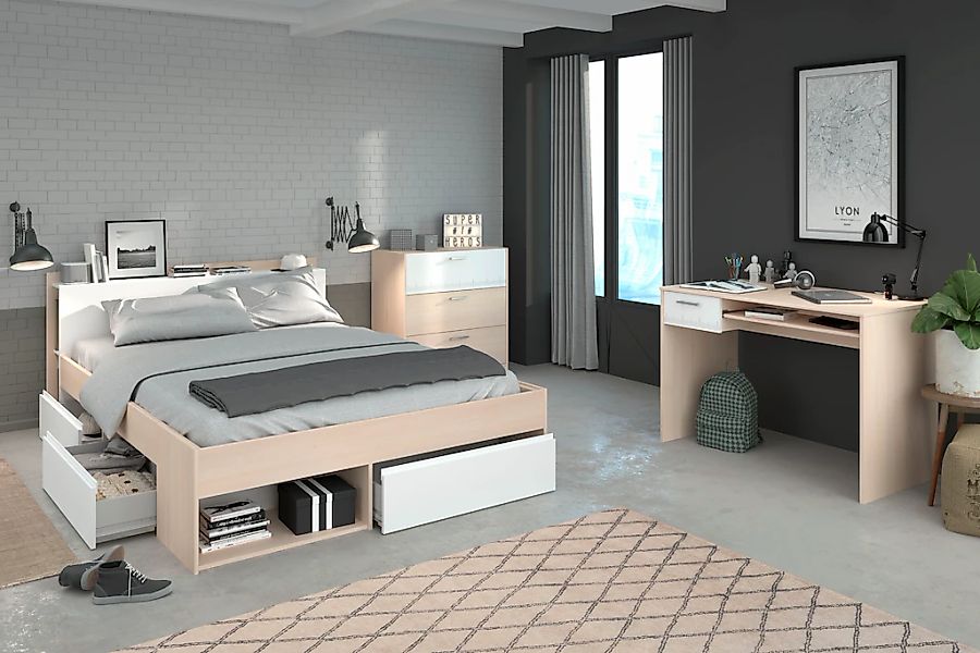 Parisot Jugendzimmer-Set "Most" Set, Bett mit Schubkästen, Schreibtisch und günstig online kaufen