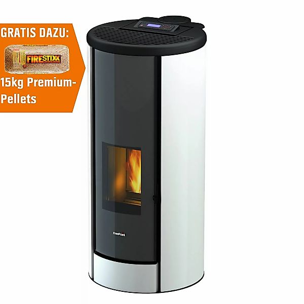 Freepoint Pelletofen Breeze Weiß 10,25 kW EEK: A+ günstig online kaufen