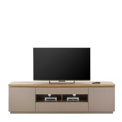 Flachstrecke Wohnzimmer in Taupe zwei Schubladen und Türen günstig online kaufen