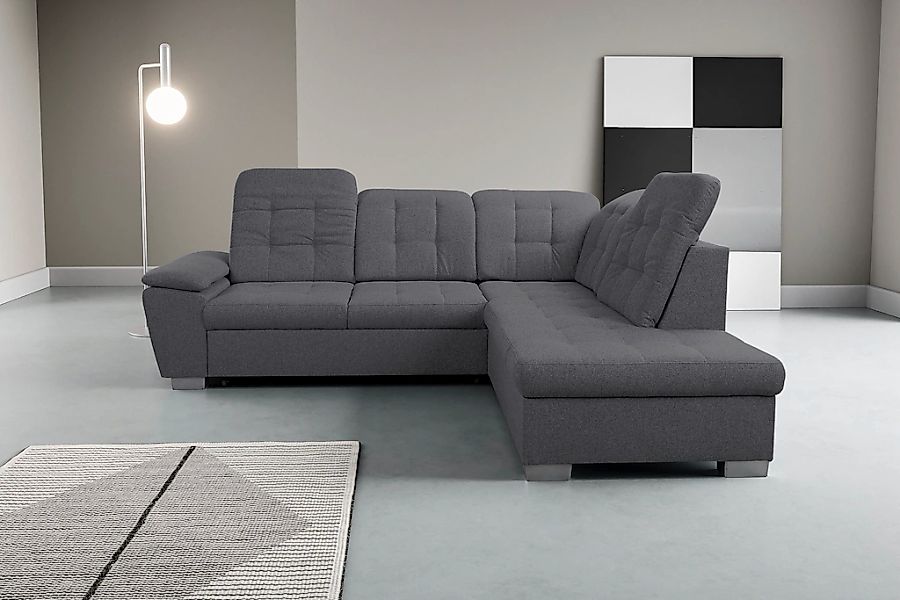 WERK2 Ecksofa "Bonny inkl. Kopfteilverstellung, Bettfunktion, Stauraum, Bre günstig online kaufen