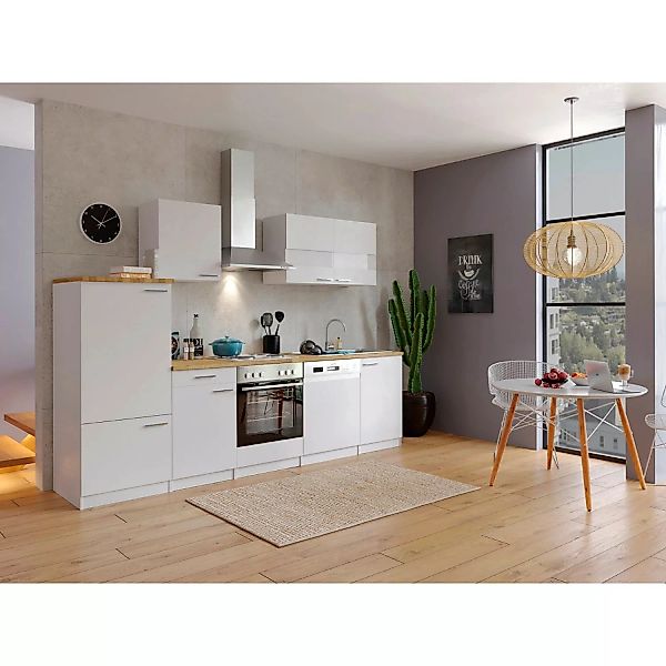 Respekta Economy Küchenzeile KB280WW 280 cm Weiß günstig online kaufen