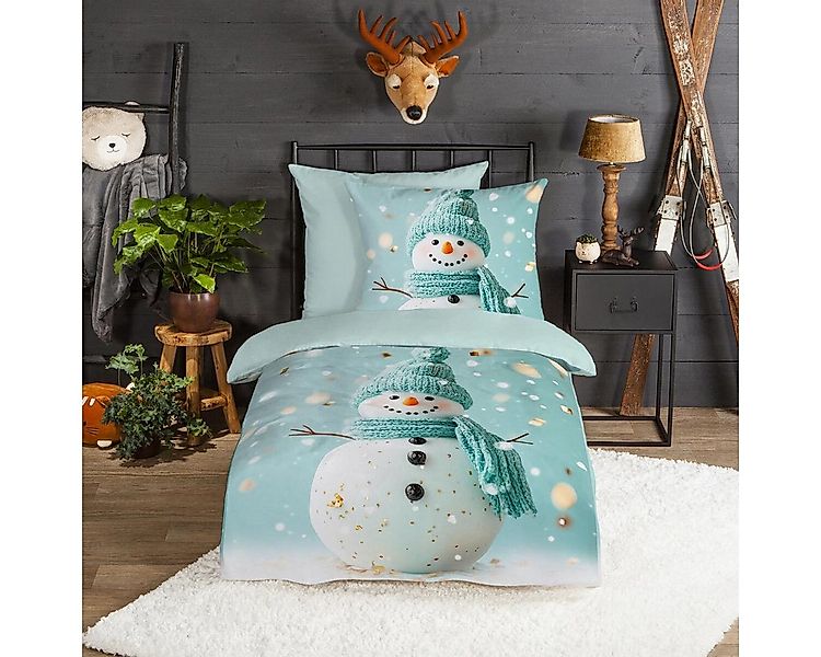 TRAUMSCHLAF Bettwäsche Schneemann, Flanell, 2 teilig, besonders weich und w günstig online kaufen