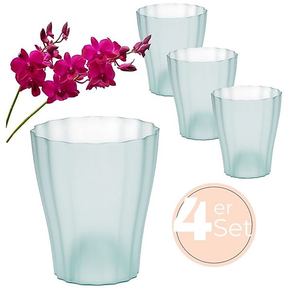 GarPet Blumentopf 4er Set Orchideentopf Transparent Orchideen Über Topf Inn günstig online kaufen
