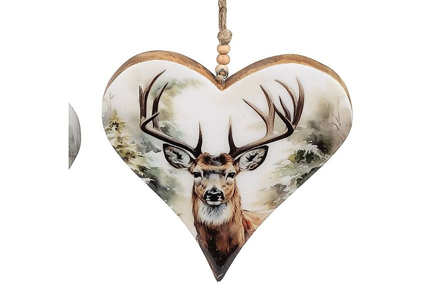formano Dekohänger Alu Mangoholz, Farbe: natur, Motiv: Hirsch günstig online kaufen