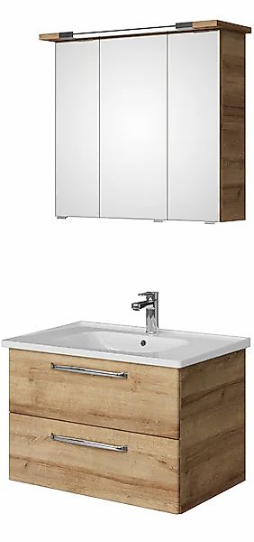 Saphir Badmöbel-Set »Trentino 2-teilig Keramik-Waschtisch, Spiegelschrank m günstig online kaufen