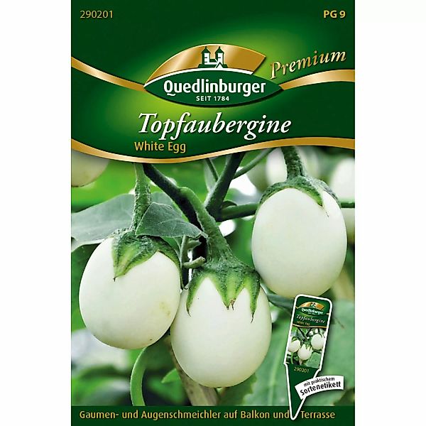 Quedlinburger Topf-Aubergine White Egg Loses Saatgut günstig online kaufen