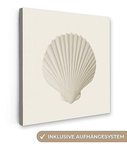 OneMillionCanvasses® Leinwandbild Muschel - Minimalistisch - günstig online kaufen